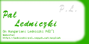 pal ledniczki business card